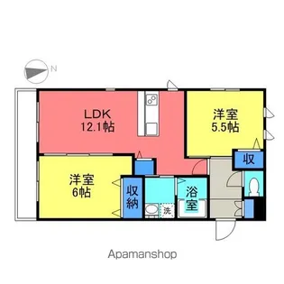 ソレイユ【203号室】の間取り