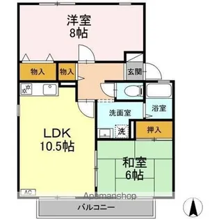 グリーンヒルズやすなり【1階】の間取り