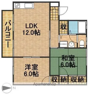 セジュール アイ B【1階】の間取り