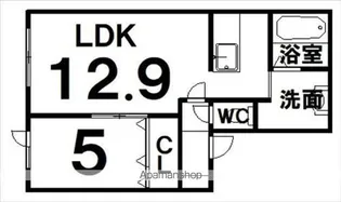 BAUS(バウス)【101号室】の間取り