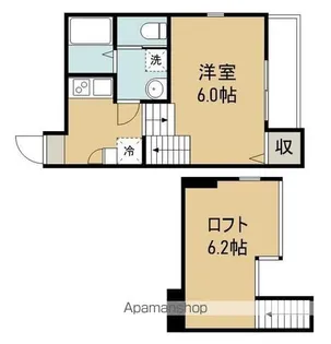 ハーモニーテラス新田【1階】の間取り