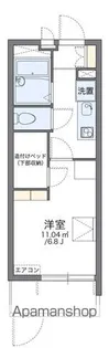 レオパレスドエル 別所【1階】の間取り