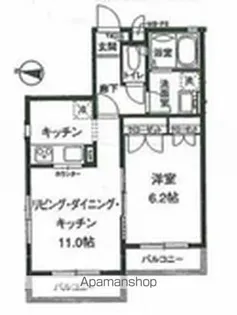 ル・プティ・ニ弦巻【2階】の間取り