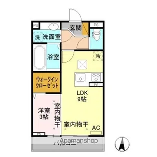 アンジュール・オッツ【1階】の間取り