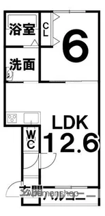 1LDKの間取り画像