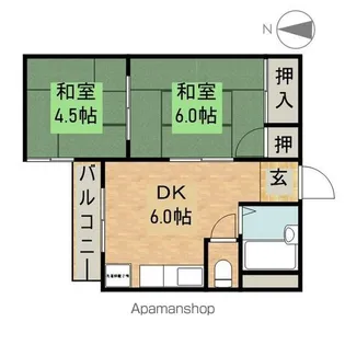パークスクエアー東園田【6階】の間取り