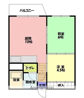 幸永ハイツ【2C号室】の間取り