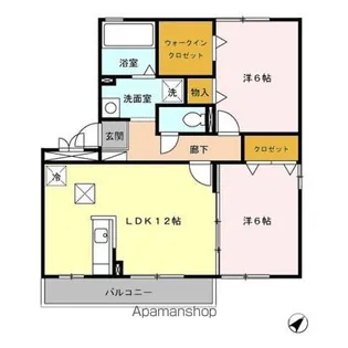 ヴェルドミール【1階】の間取り