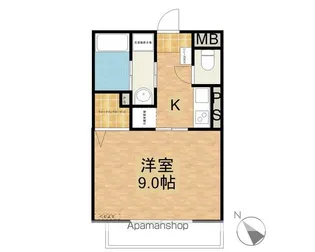 グランドハイツこまちⅢ【104号室】の間取り