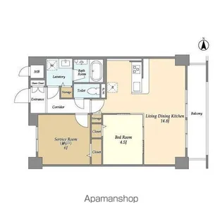 コンフォリア北小金【8階】の間取り
