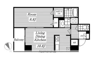 さくらHILLSリバーサイドWEST【401号室】の間取り