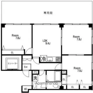 エムメイト綱町【101号室】の間取り