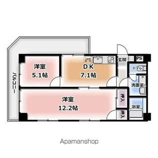 エステート丸貞【2階】の間取り