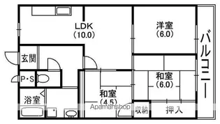 ハイツコスモス【1階】の間取り