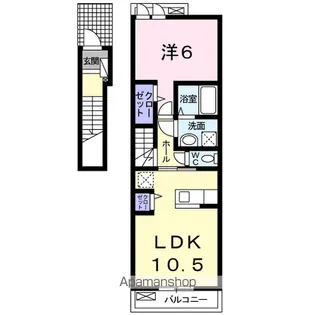 ベルソレイユ参番館【2階】の間取り