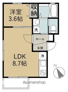 セントラル御幸【101号室】の間取り