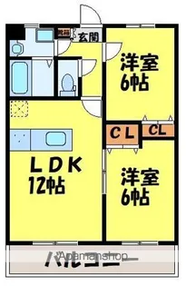 コーポサンガイア【206号室】の間取り