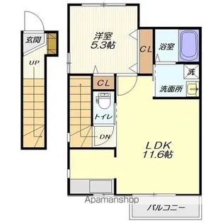 シャーメゾン徠夢【2階】の間取り