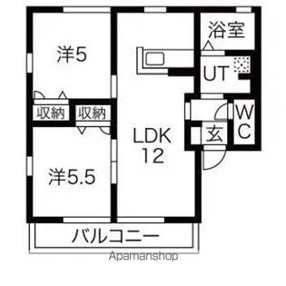 アトラクトハイムB棟【1階】の間取り