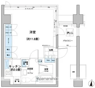 ガーデニエール砧レジデンス【7階】の間取り