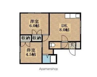 KS・マンション【D号室】の間取り