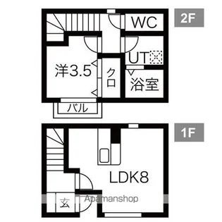 アンビシオン北四番丁【1階】の間取り