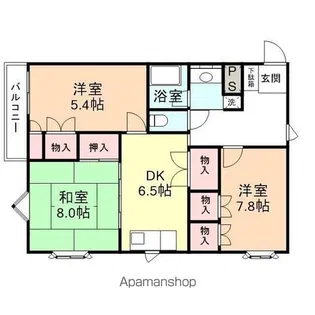 ラ・メゾン87【2階】の間取り