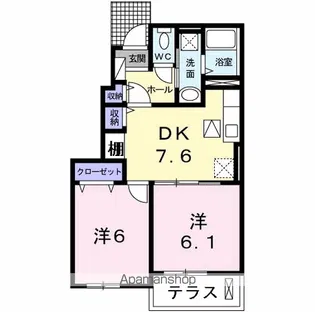 ティ・シュティル Ⅰ番館【1階】の間取り