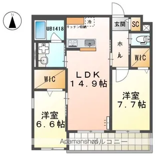 CASA桜山【3階】の間取り