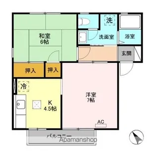 セジュールS・なかむら A【1階】の間取り