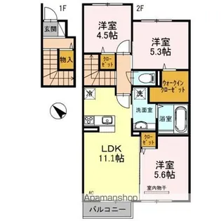 シエロ Ⅰ【2階】の間取り