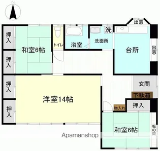 福島県いわき市中央台飯野1丁目【一戸建】の間取り