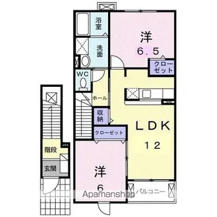 キャトルセゾン【2階】の間取り