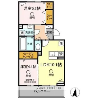 クレリア【2階】の間取り
