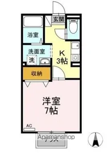 プリシェールミレニアム II【1階】の間取り