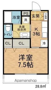 コーポ・アーカンソナ【202号室】の間取り