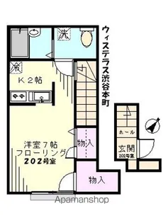 ウィステラス渋谷本町【2階】の間取り