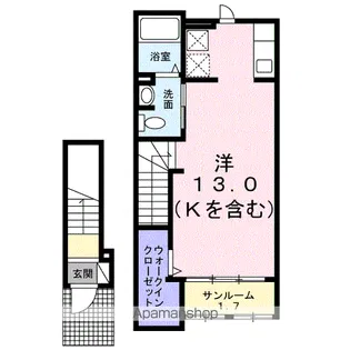ライゼ イヅミヤ Ⅱ【2階】の間取り