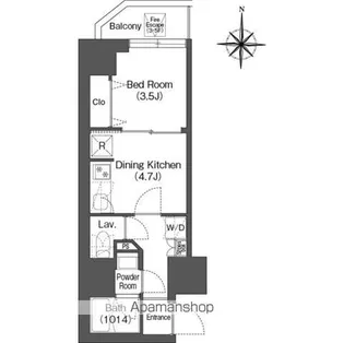 コンフォリア・リヴ西蒲田【5階】の間取り
