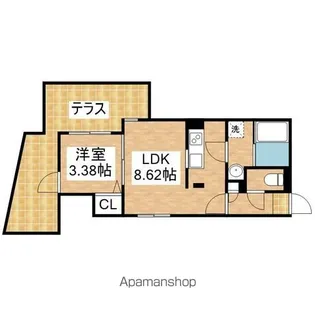 quador吹上VERT【101号室】の間取り