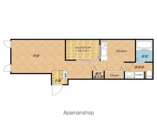 QUADCOURT(クワッドコート)【3-A号室】の間取り