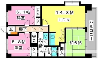 ピオーネテラス空港南【2階】の間取り
