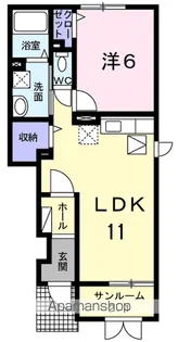 コペル南安長【1階】の間取り