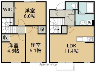 アイリーコート南小泉【1階】の間取り
