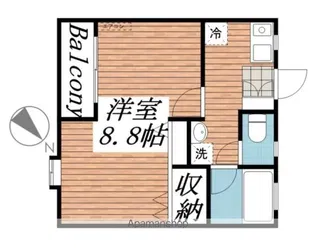 ヴィラセントラル【102号室】の間取り