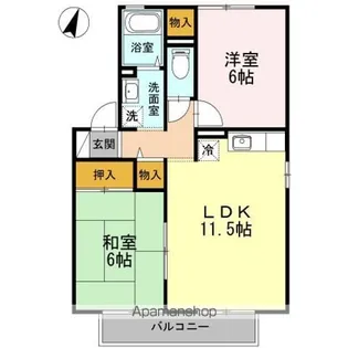 コンフォート A【1階】の間取り