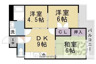 第一エバグレース音羽【102号室】の間取り