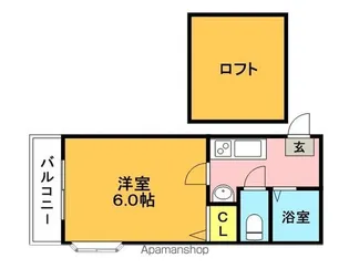 ペルメッソ井尻【205号室】の間取り