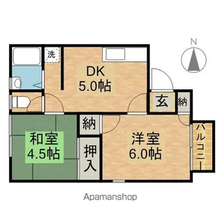 PARK TERRACE TAJIMI【2階】の間取り