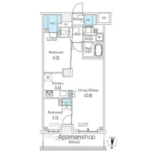 フロンティアレジデンス錦糸公園【6階】の間取り
